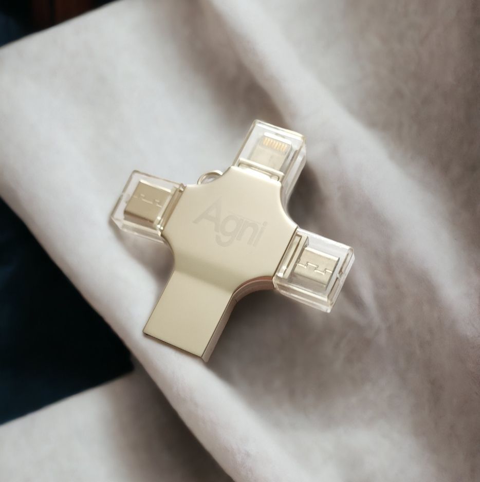 USB-флеш-накопитель AGNI Металлическая флешка USB флеш накопитель 4 в 1 ...