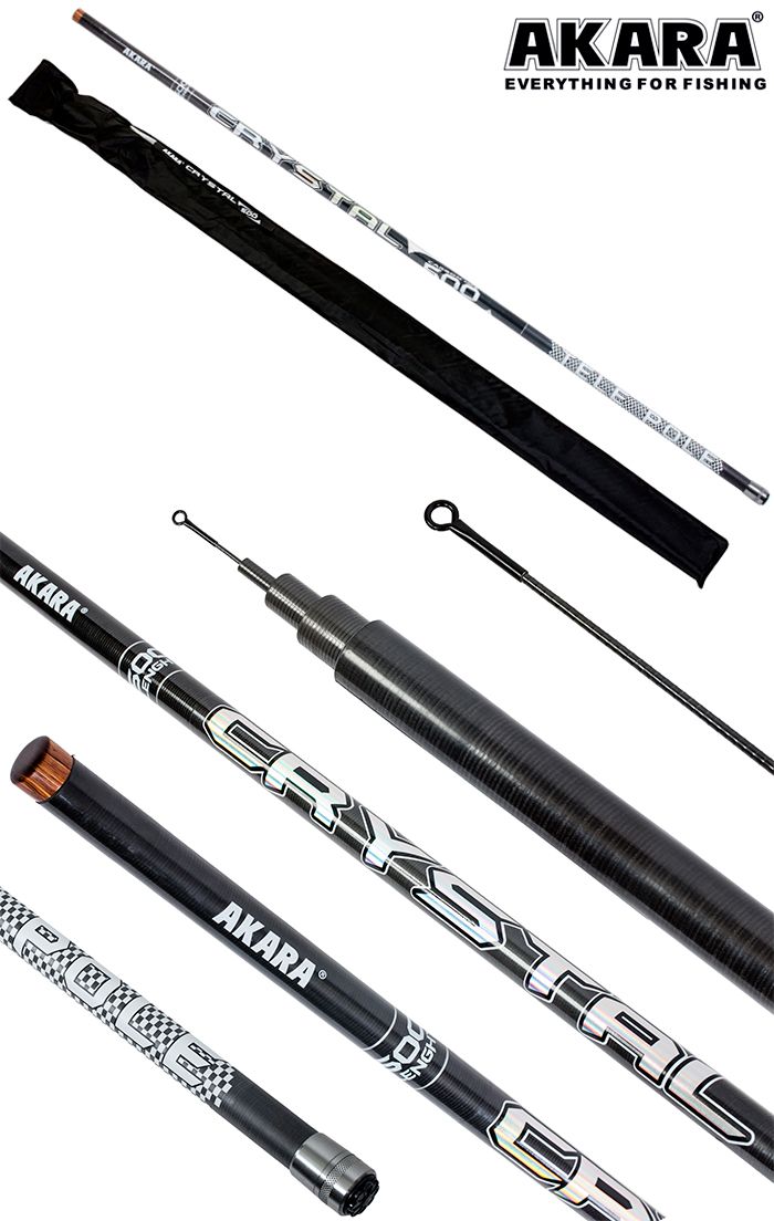 Удилище телескоп угольное д/с Akara Crystal Pole (10-30) 5,0 м б/к