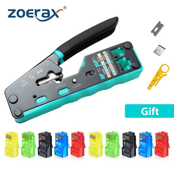 Zoerax RJ45 проходной обжимной инструмент, сетевые инструменты
