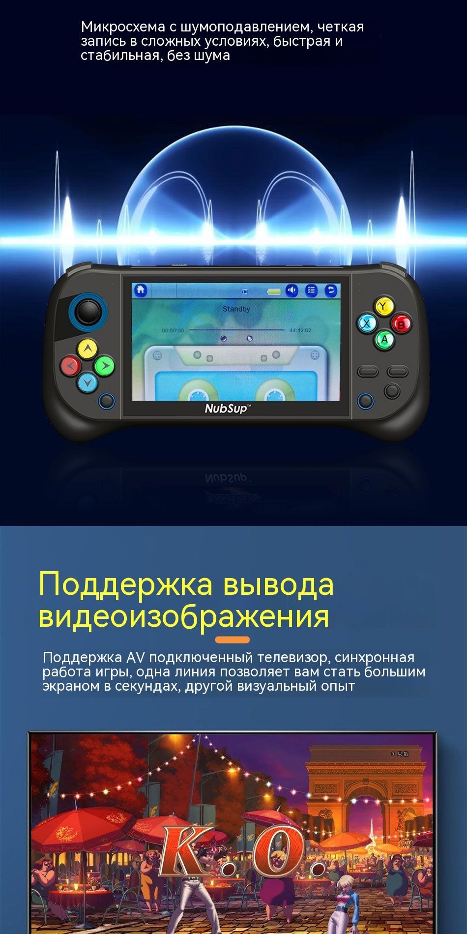 Портативный большой экран, 5-дюймовый игровой автомат,128 ГБ,черный -  купить с доставкой по выгодным ценам в интернет-магазине OZON (1261231380)