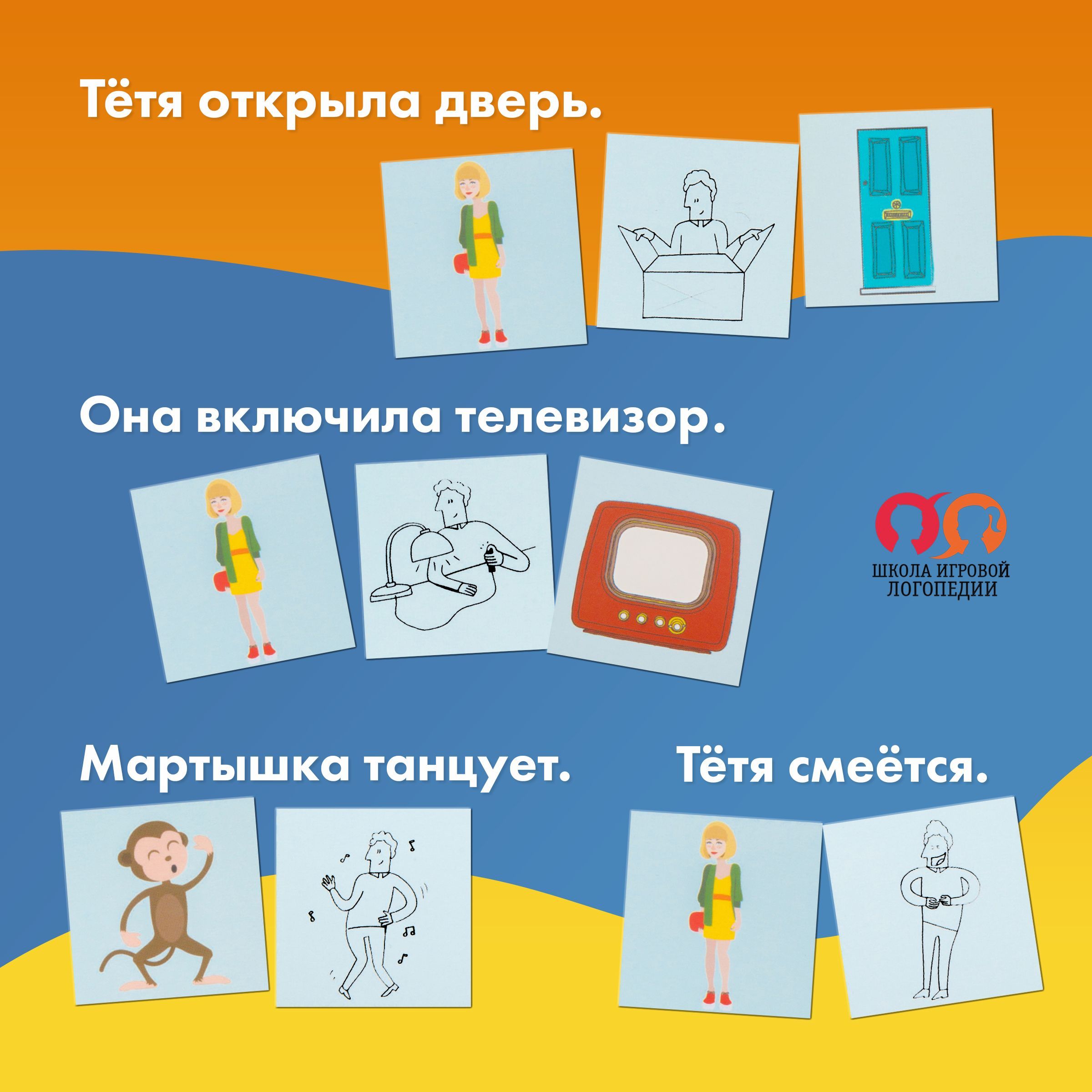 Фразовый конструктор, набор картинок для развития речи ребенка ...