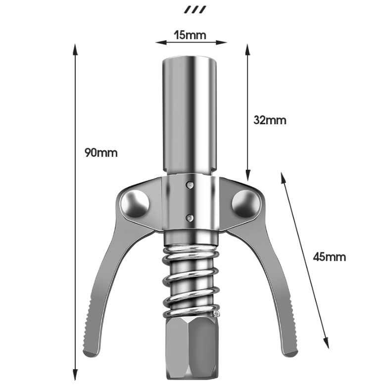  на смазочный шприц плунжерный, головка с двумя рычагами .