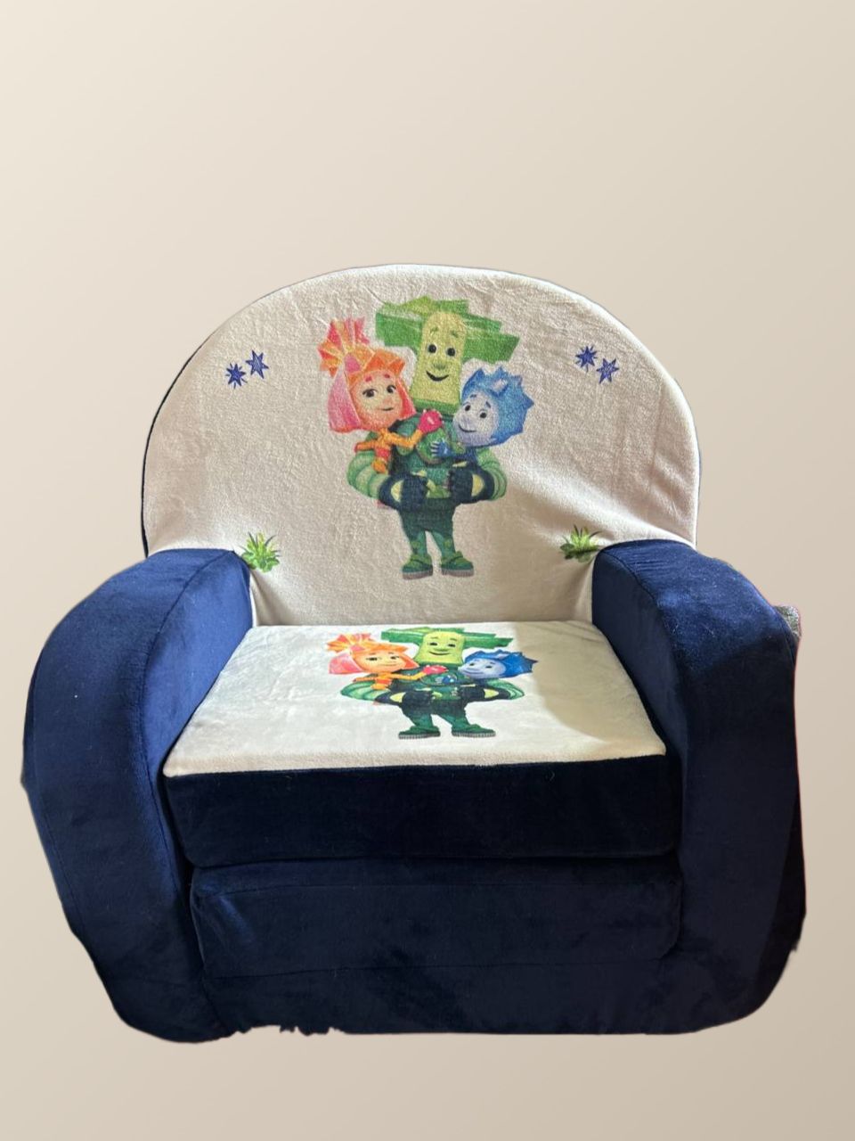 Кресло - кровать детское, округлое мягкое для игр/ Раскладной мягкий ...