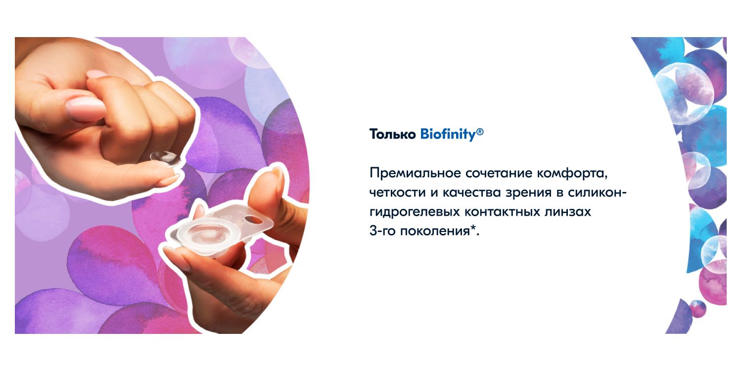 Астигматические линзы CooperVision Biofinity toric (3 линзы) Ось 90 ...