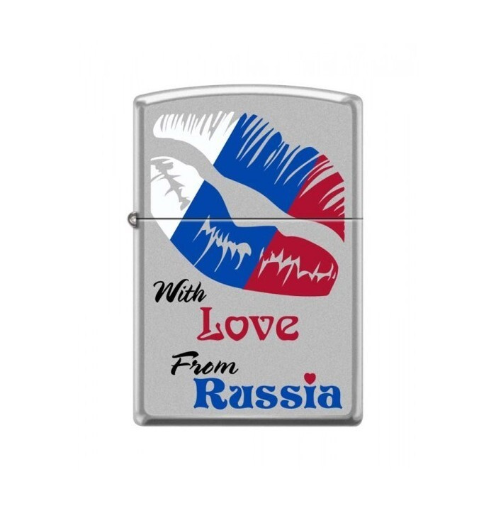 Зажигалка бензиновая ZIPPO Из России с любовью Satin Chrome #1