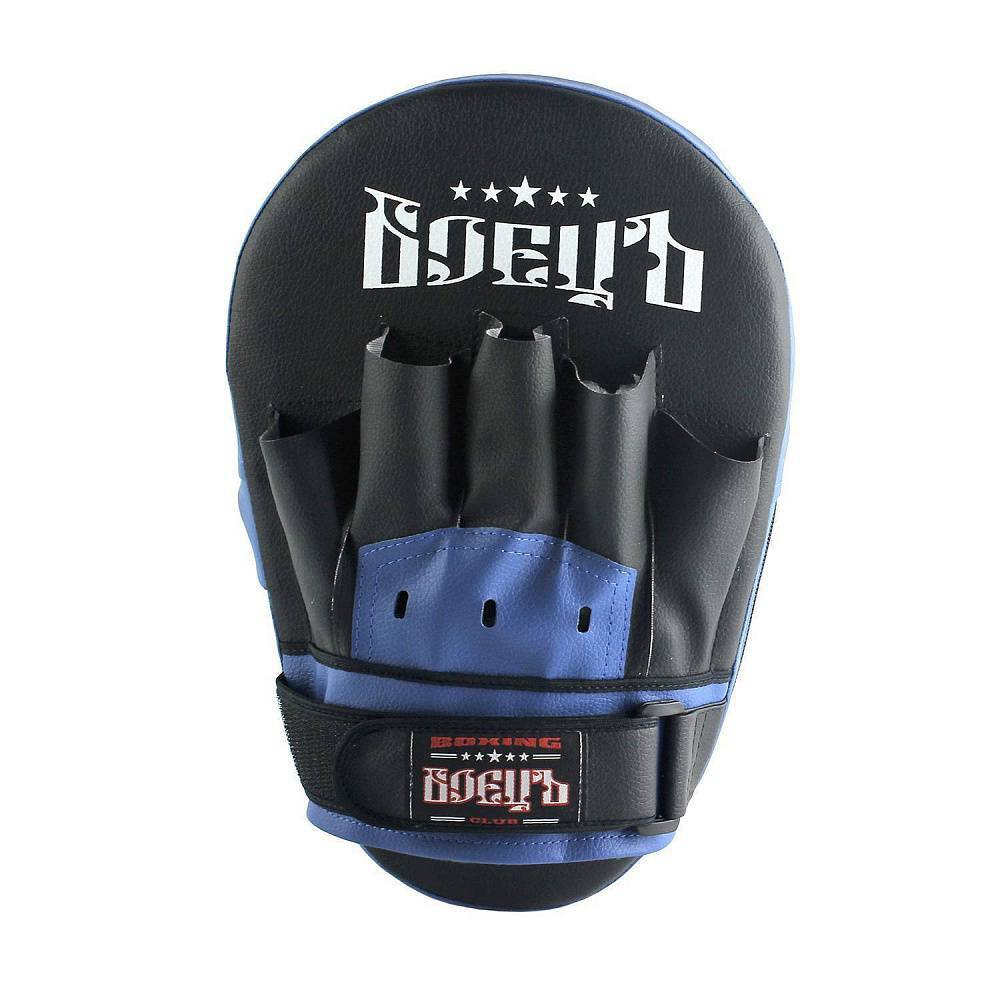 Лапы боксерские прямые БоецЪ 211 Black/Blue #1