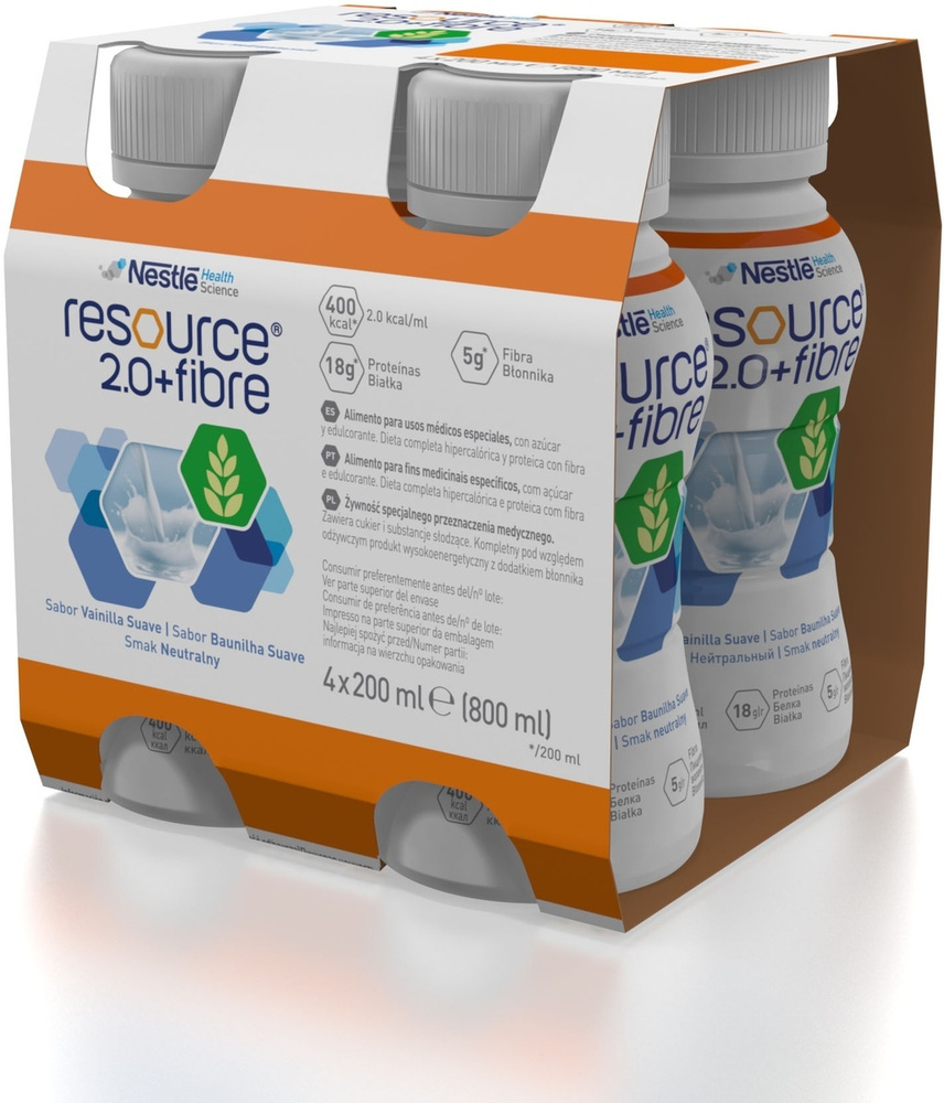 Молочная смесь Nestle Resource 2.0+Fibre, жидкая, с нейтральным вкусом, 4 шт х 200 мл  #1