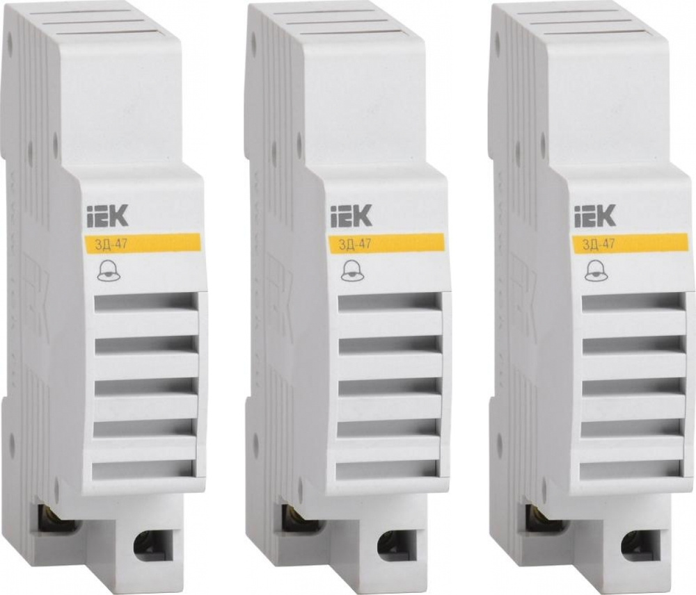 Звонок IEK ЗД-47 электрический беспроводной IP20 серый (комплект из 3 шт.)  #1