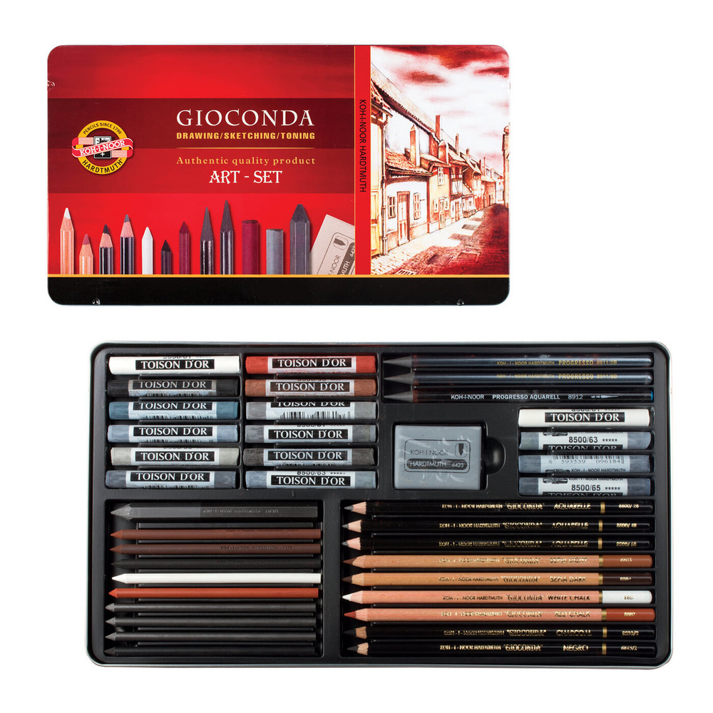 Набор художественный Koh-i-Noor Gioconda, 39 предметов, металлическая ...