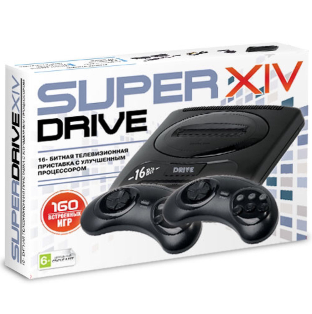 Игровая приставка 16-bit Super Drive Classic 14 + 160 игр - купить с  доставкой по выгодным ценам в интернет-магазине OZON (244589176)