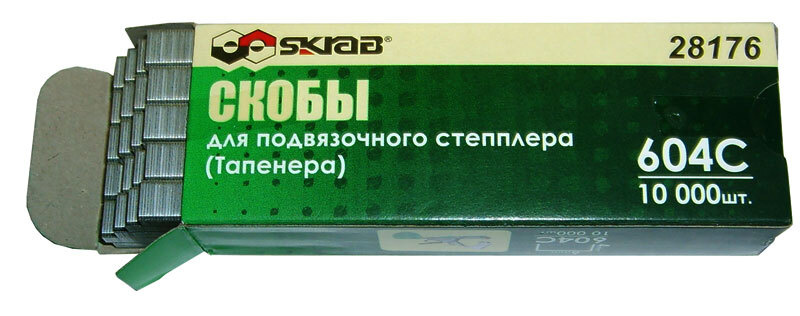 Скобы для подвязочного степлера SKRAB 28176 купить на OZON по низкой ...