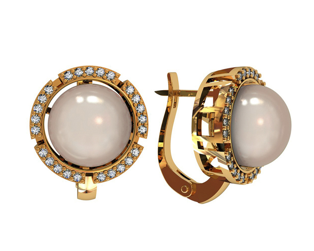 Приволжский Ювелир Серьги ювелирные Серебро позолоченное 925 пробы ...