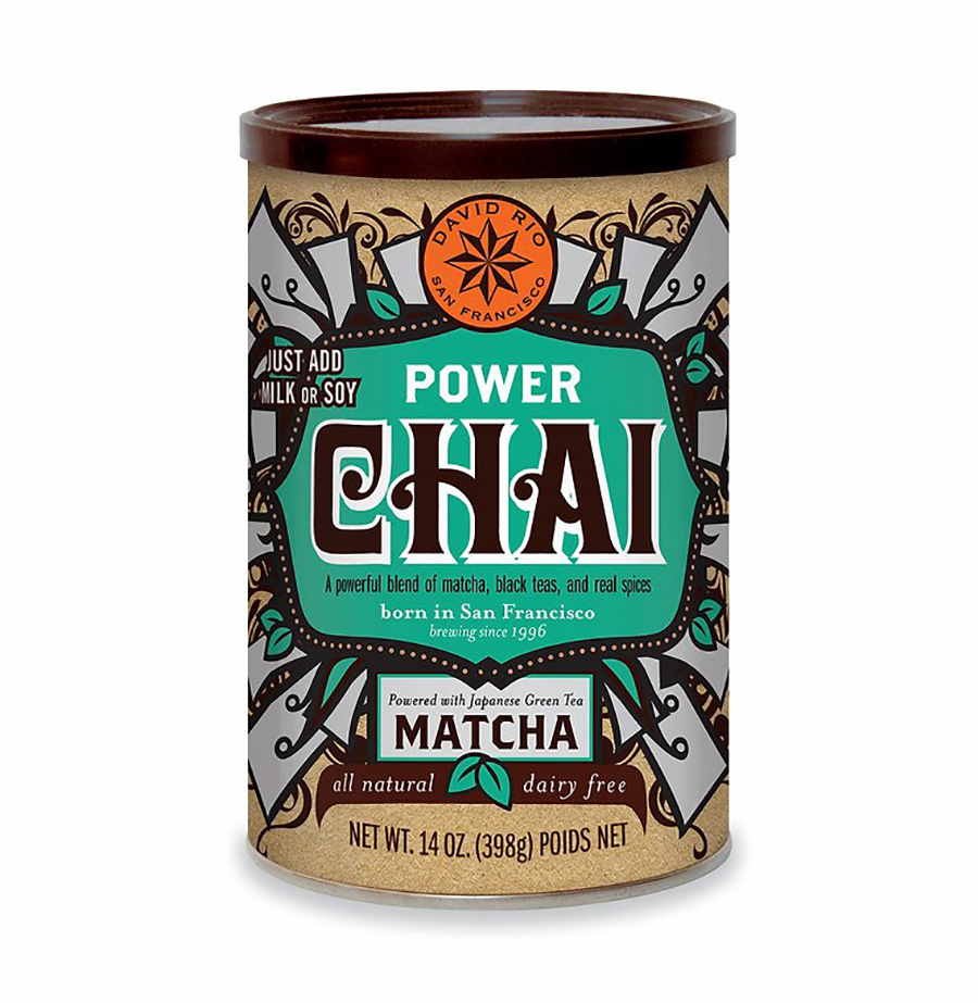 Пряный черный чай латте David Rio Chai Power Matcha с зеленым чаем матча (со специями: кардамон, корица, #1