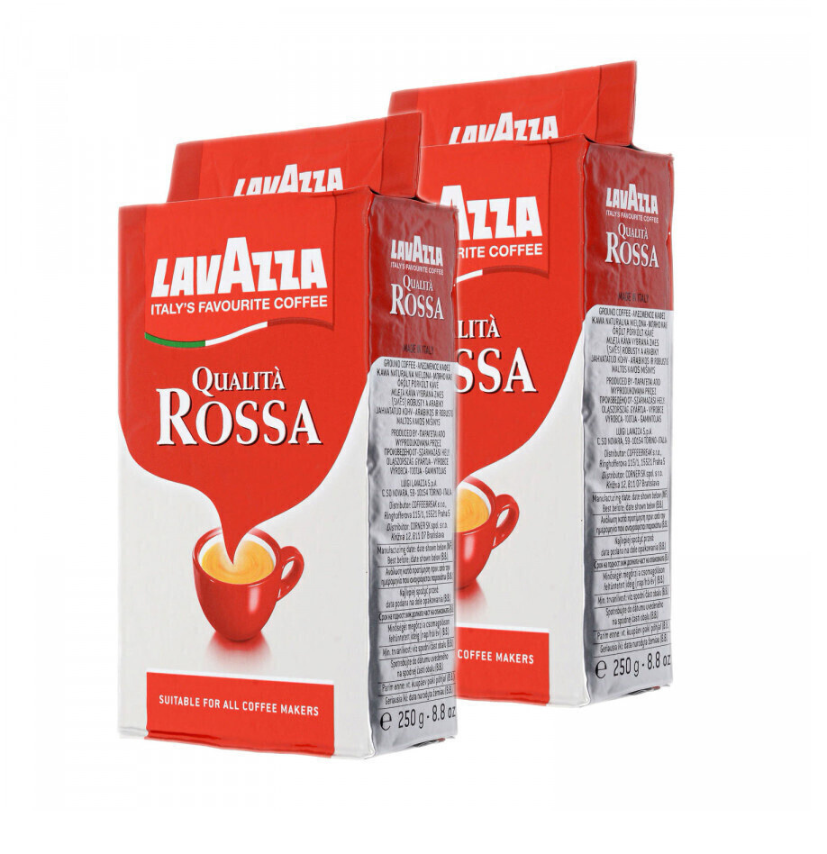 Кофе LAVAZZA Rossa молотый (в/у) 250 г, 2 шт - купить с доставкой по  выгодным ценам в интернет-магазине OZON (225755279)