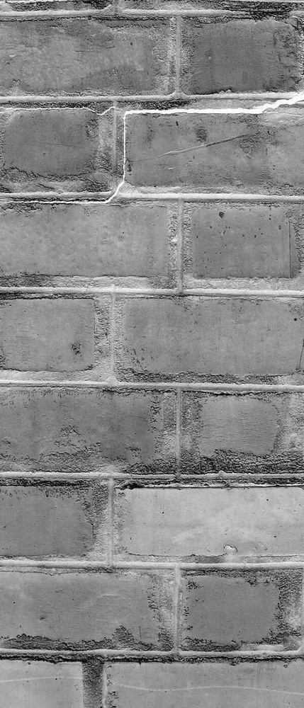 Самоклеящиеся фотообои "Голубые кирпичи", размер: 90x210 см, эффект ...