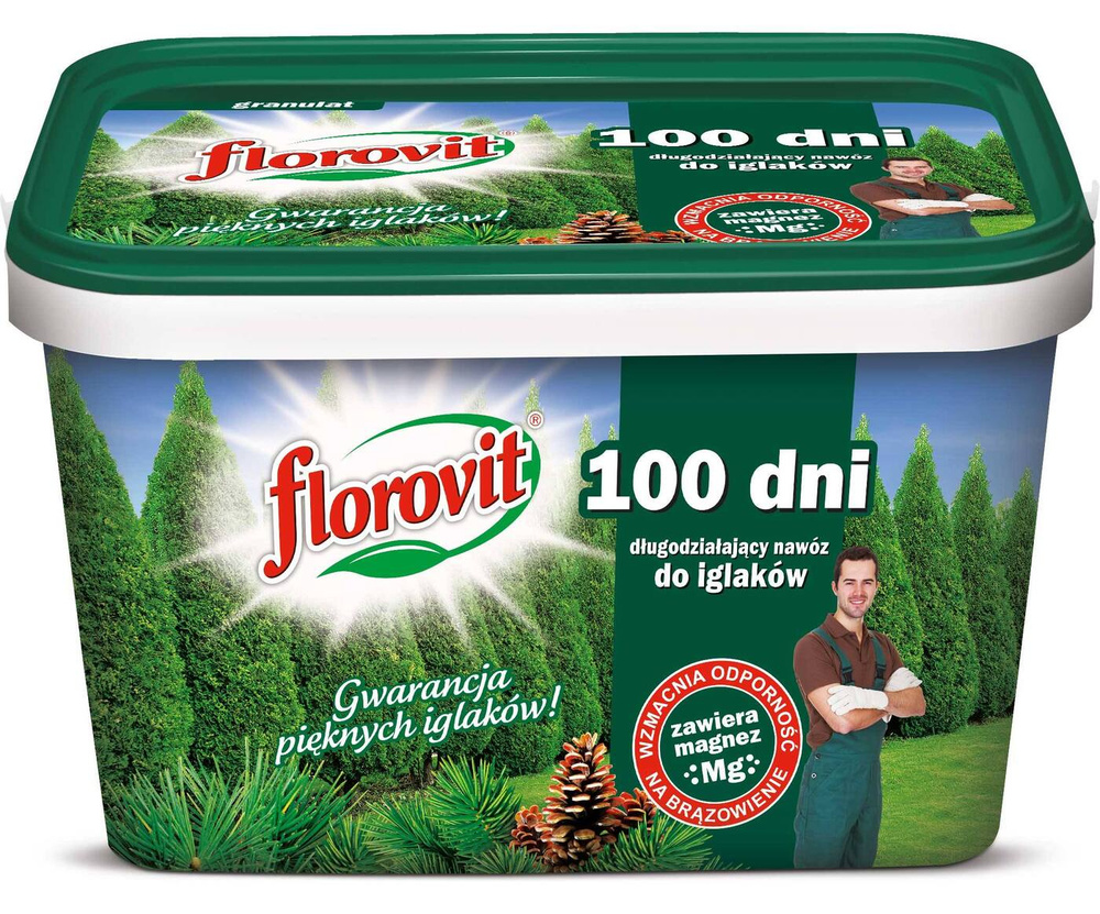 Florovit, Удобрение для туи и других хвойных растений пролонгированного действия - 100 дней, 4 кг., гранулы #1