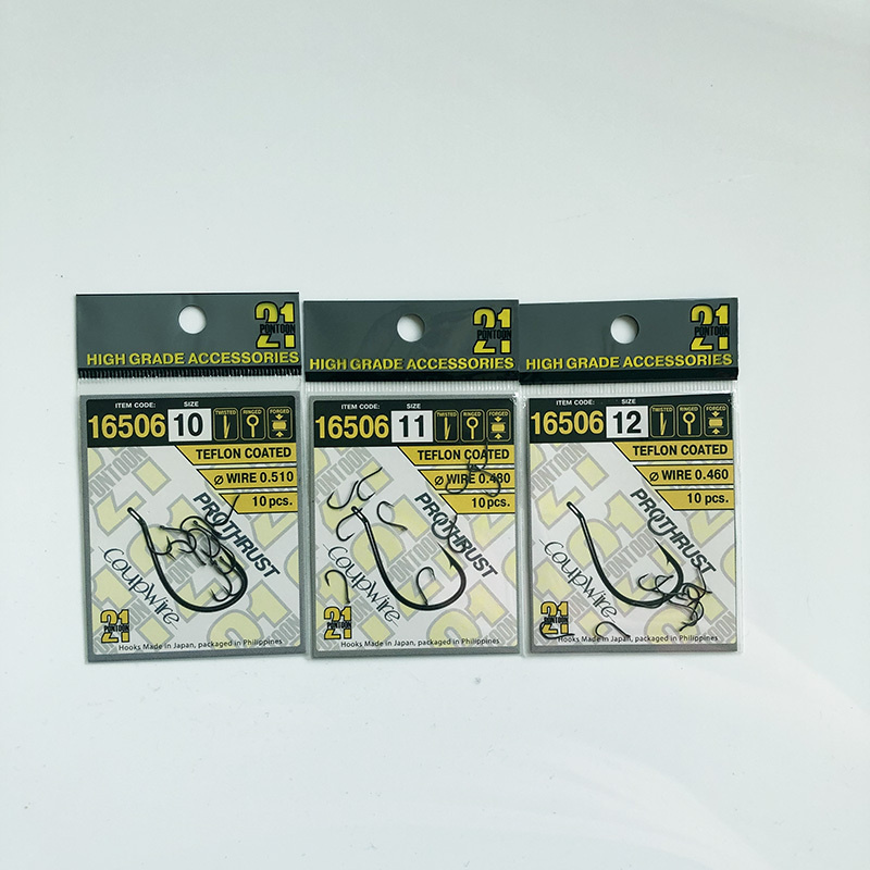 Набор(3 пачки) одинарных крючков Pontoon21 16506 в трех размерах 10(10шт)+11(10шт)+12(10шт) #1