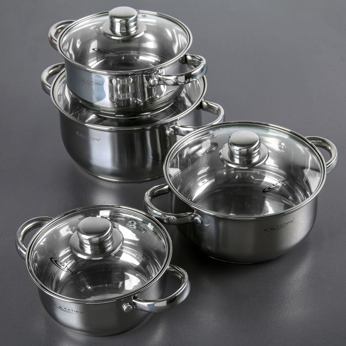 КАТУНЬ Набор посуды для приготовления - купить с доставкой по выгодным ...