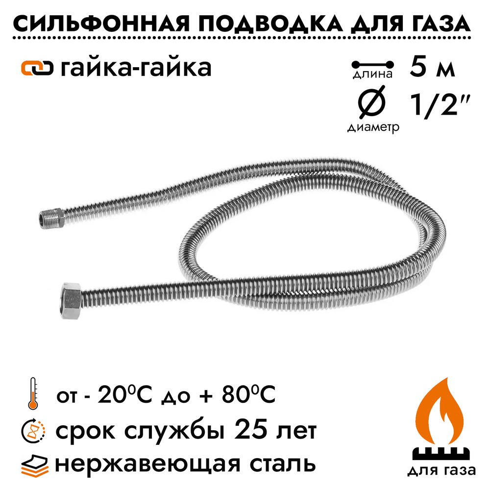 Пропускает газовый шланг под гайкой