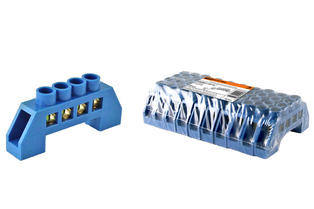 Шина "N" нулевая в изоляторе 6х9мм 4 группы, TDM SQ0801-0016 (10 шт ...