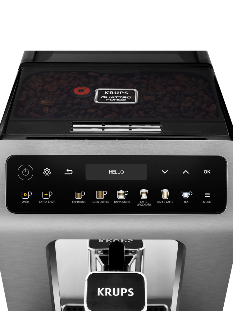 Автоматическая кофемашина Krups Evidence, черный, серый металлик купить ...