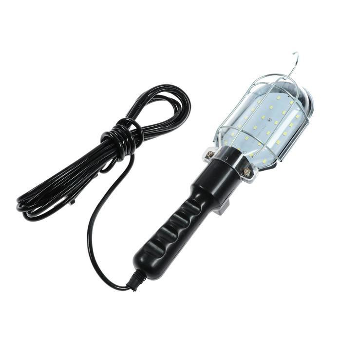 Светильник переносной светодиодный Luazon Lighting с выключателем, 10Вт, 24LED, 5 метров, черный  #1