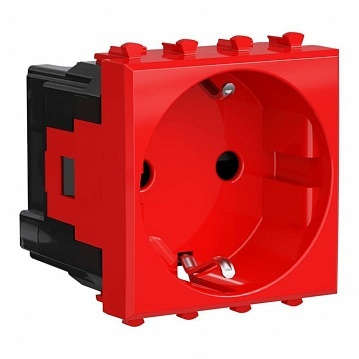 Розетка AVANTI, в кабель-канал монтаж, со шторками, красный 4401002 DKC ...