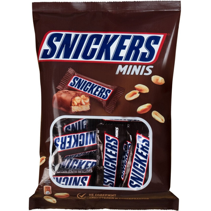 Snickers Шоколадный батончик мини, 180 г #1