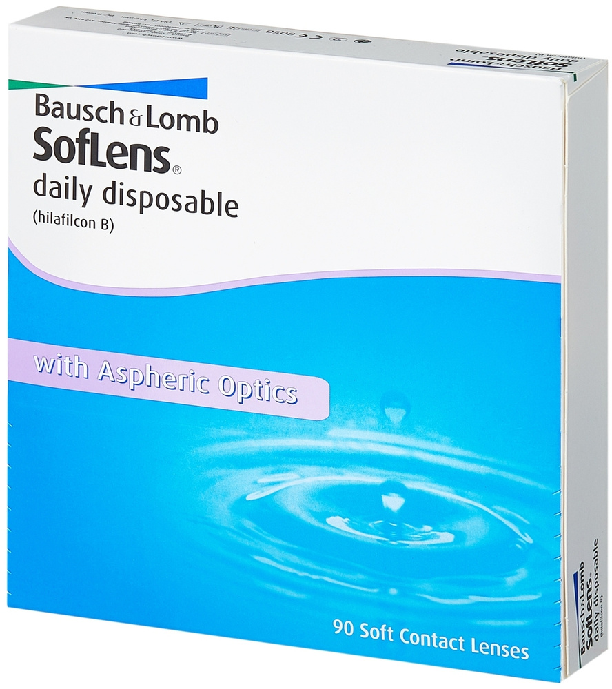 Bausch + Lomb Контактные линзы Soflens Daily Disposable (90 линз), 90 шт., -3.00 / 8.6/ Однодневные  #1