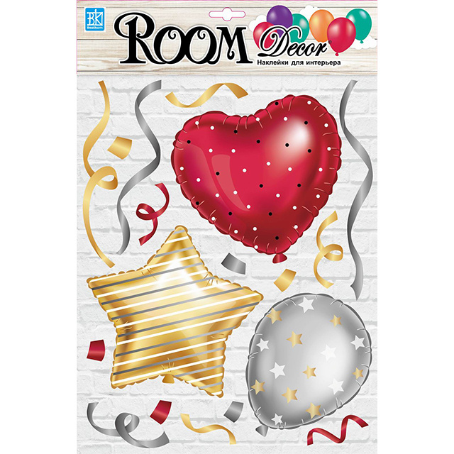 наклейка ROOMDECOR Праздничные шарики 27,5х35см, арт.PLA 3819 #1