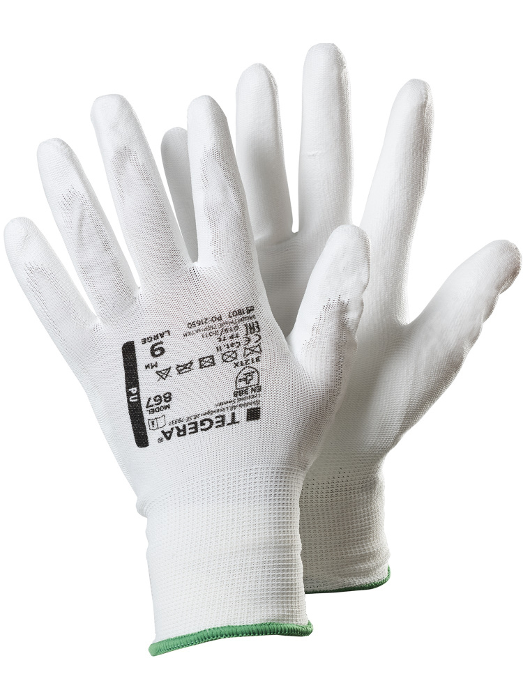 Перчатки TEGERA 867 из синтетического материала, полиуретан, простая обливка области ладони, размер 8 #1