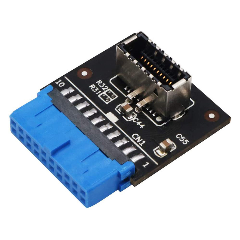 Переходник USB 3.1 Type-E на USB 3.0, синий, 20 контактов, для ...