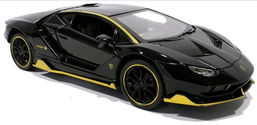 Металлическая инерционная машинка Ламборгини Хуракан Lamborghini Huracan 1:24 21 см (черный)  #1