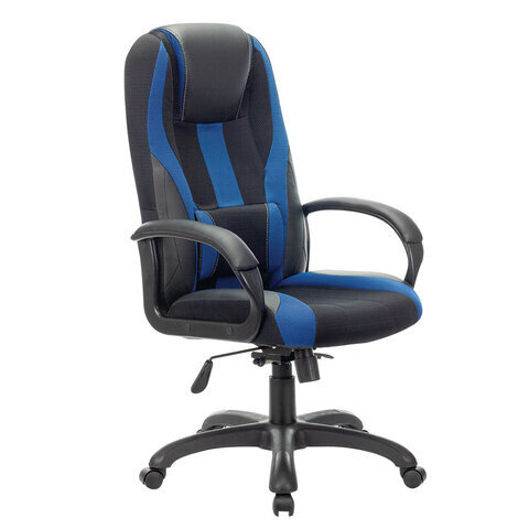 Кресло компьютерное BRABIX PREMIUM "Rapid GM-102", экокожа/ткань, черное/синее, 532106  #1