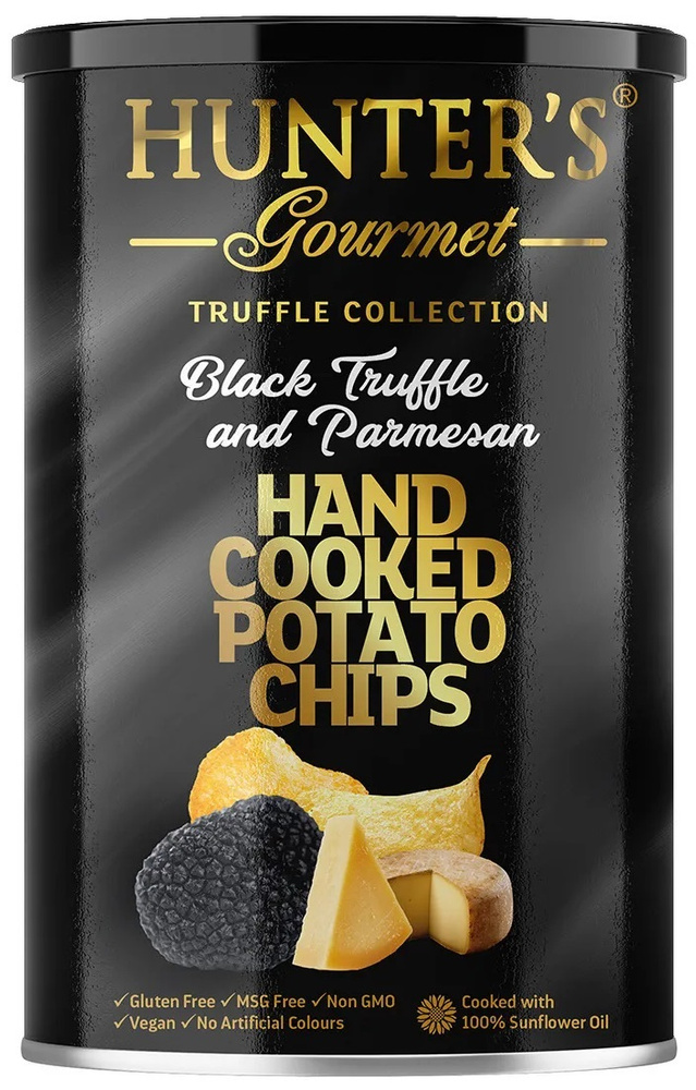 Картофельные чипсы натуральные, приготовленные вручную Hunter's Gourmet "Черный трюфель и пармезан", #1
