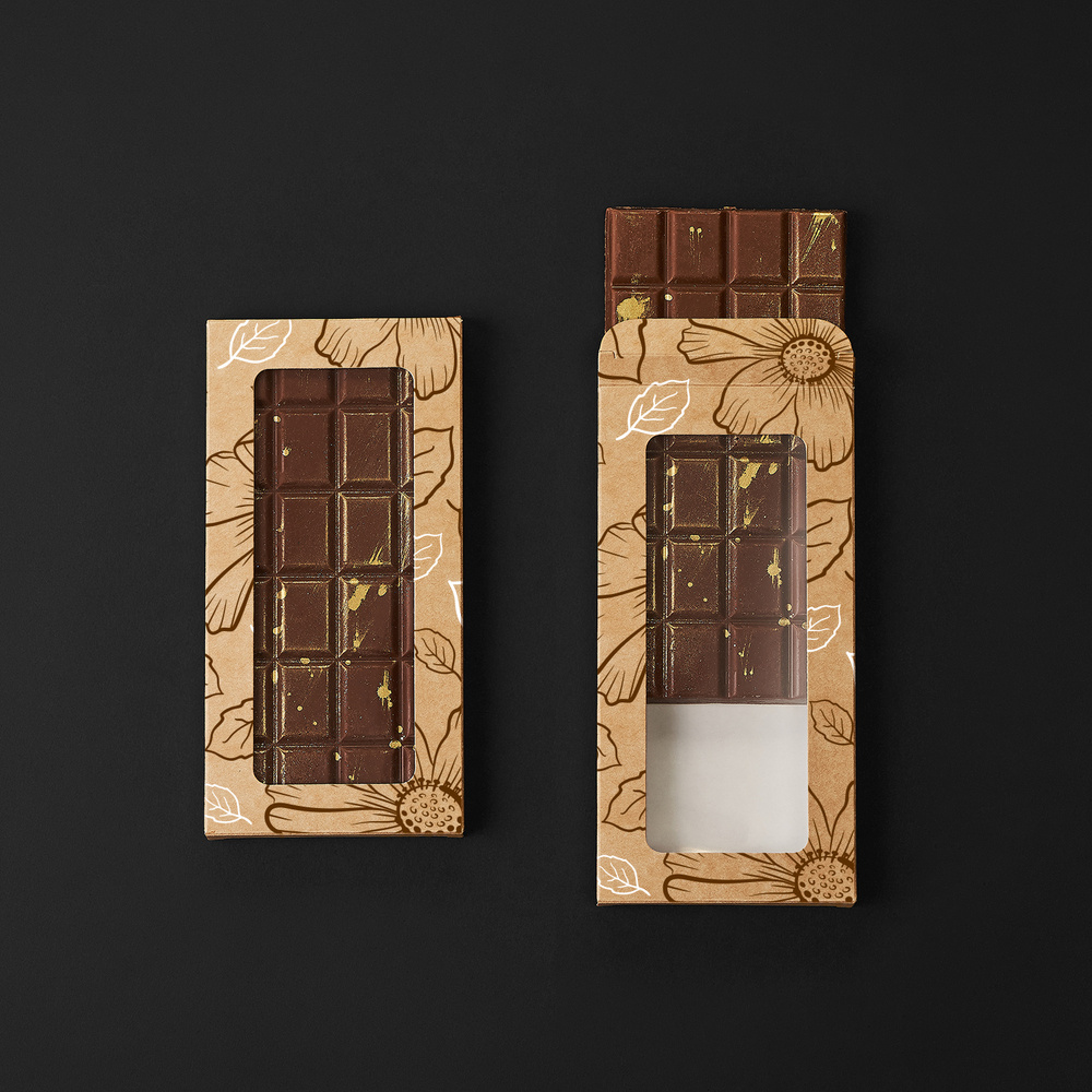 Упаковка для шоколада, 16х8х1 см с окном, 10 штук #1