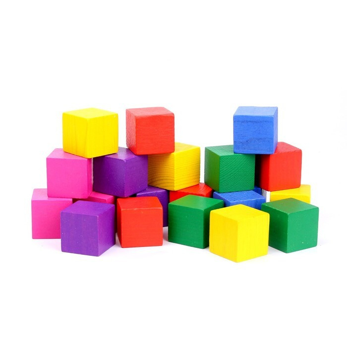 Кубики "Цветные" 20 элементов #1