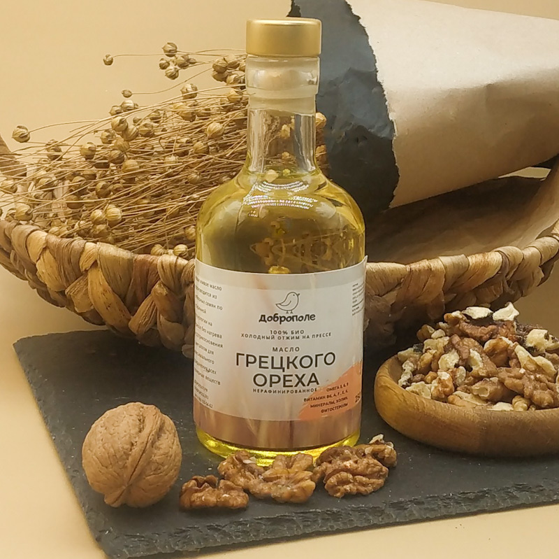 Масло грецкого ореха 250 мл на заказ сыродавленное прямого холодного ...