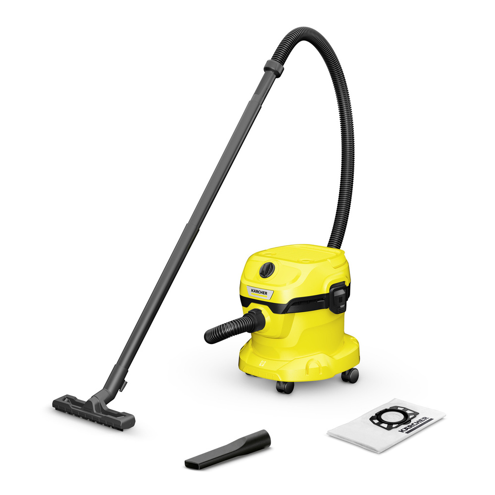 Бытовой пылесос Karcher WD 2 Plus V-12/4/18, желтый - купить по низким  ценам в интернет-магазине OZON (1173458493)