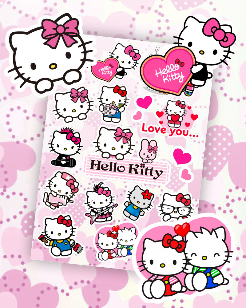 Стикеры Хелоу Китти / Стикеры Hello Kitty - купить с доставкой по ...