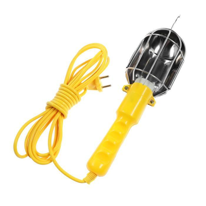 Светильник переносной Luazon Lighting с выключателем под лампу E27, 5 метров, желтый  #1