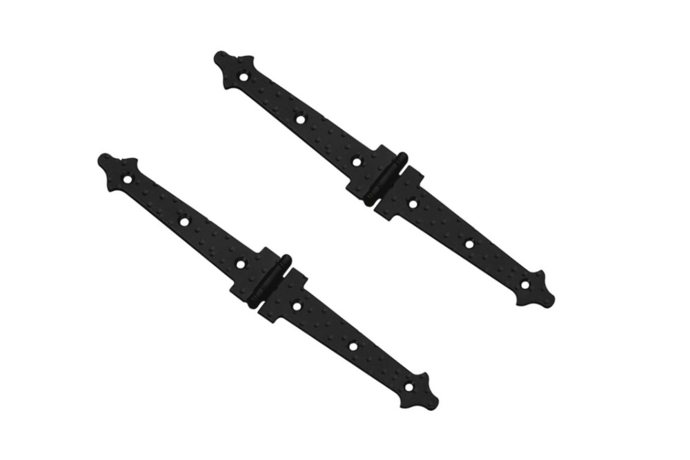 Петля дверная накладная черная, AMIG, 552-180х22х1,5 (2), комплект 2 шт.  #1