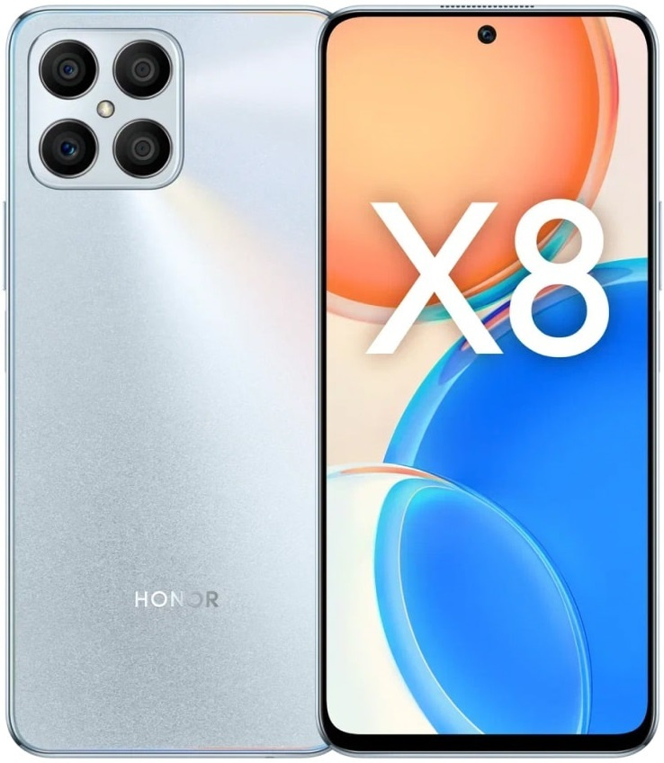 Honor Смартфон X8 6/128 ГБ, серебристый #1