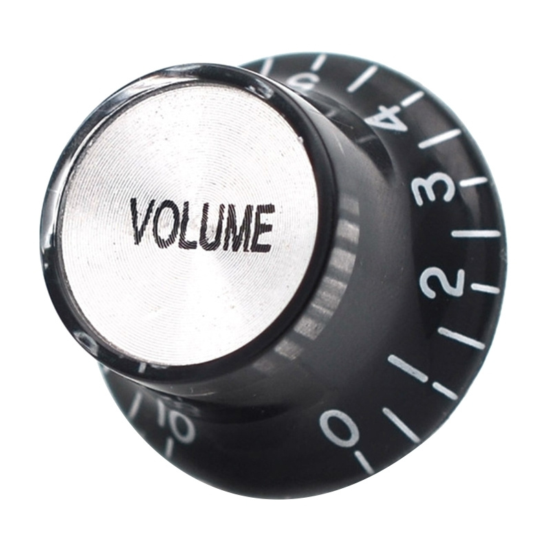 Колпачок регулятора громкости электрогитары-одна черная кнопка ...