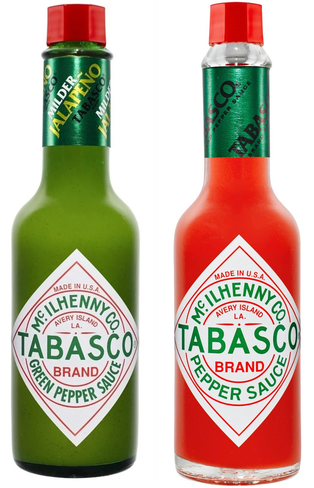 Набор соусов Tabasco (Перечный зеленый и Перечный красный) - 2 бутылки по 150 мл  #1