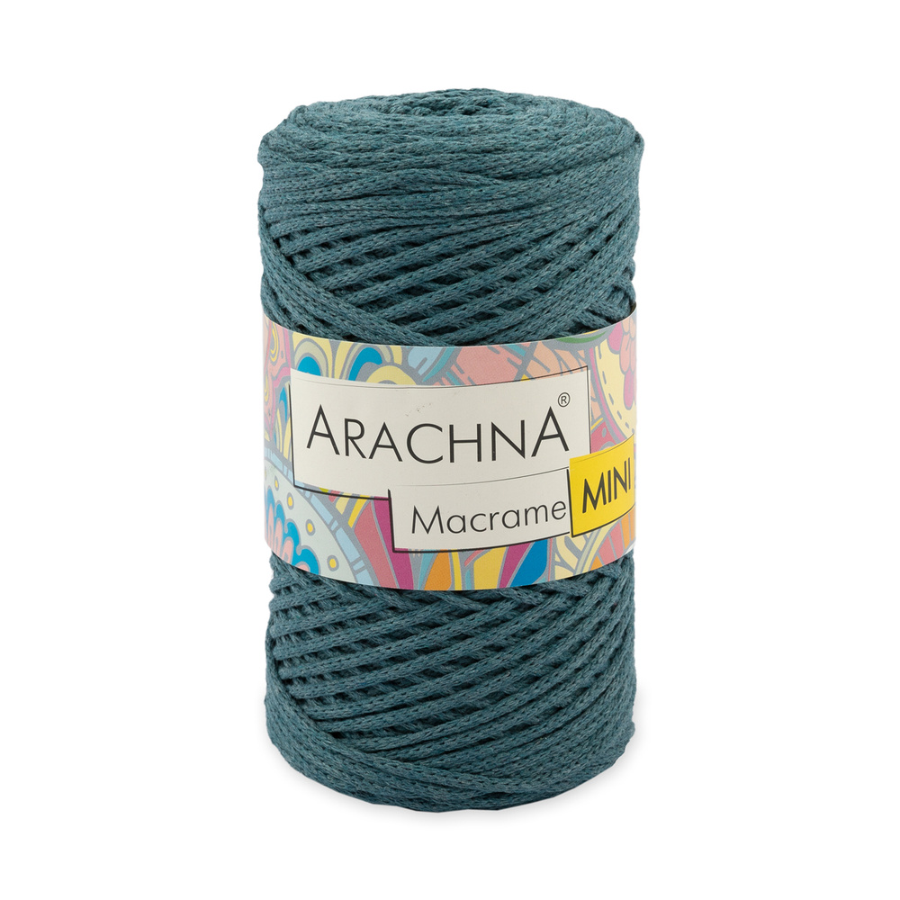 Пряжа Arachna "Macrame Mini" 80% хлопок, 20% полиэстер 4 шт. х 250 г 200 м №47 сине-зеленый  #1