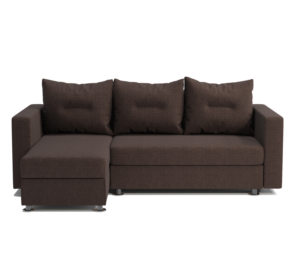 Угловой диван Ария левый рогожка шоколад - купить с доставкой по ...