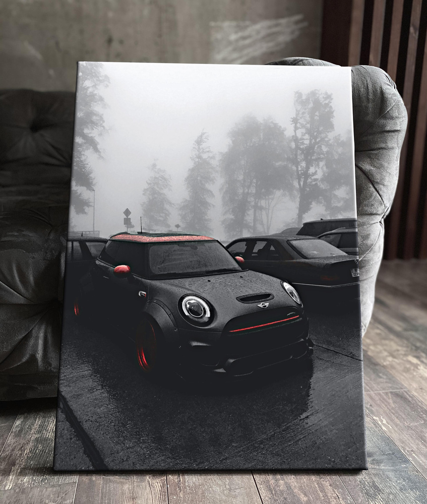 Картина на холсте (mini мини бмв countryman купер cooper jcw s) 60 40  Вертикально спортивные/машина/спортивная/машины/интерьерная/в комнату/на  стену/в спальню - купить по низкой цене в интернет-магазине OZON (581116865)