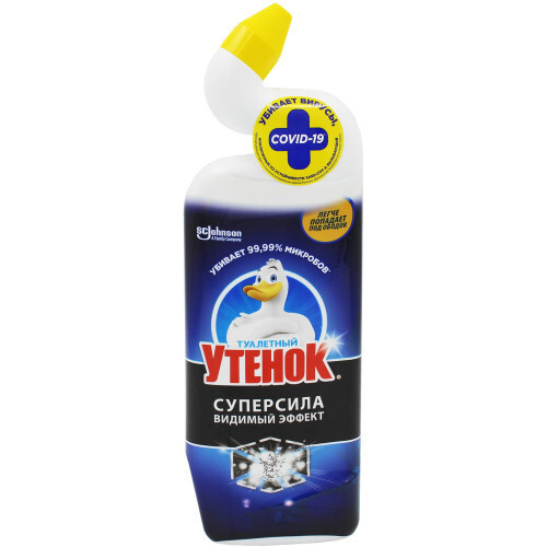 Туалетный Утенок Средство чистящее для туалета Супер Сила видимый ...