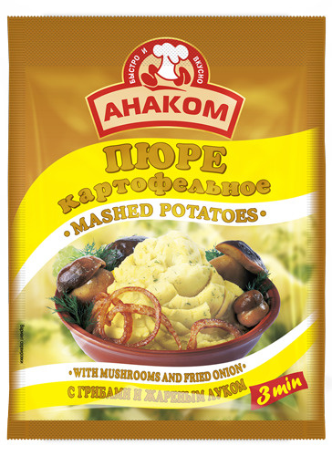 Пюре картофельное АНАКОМ б/п с грибами и жареным луком, пакет 35 грамм / 10 пачек  #1